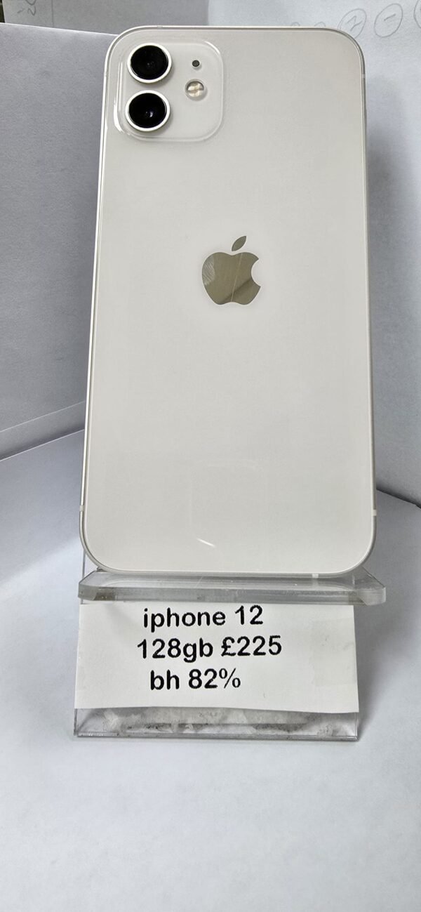 iPhone 12, 128GB, unlocked with 82% battery health