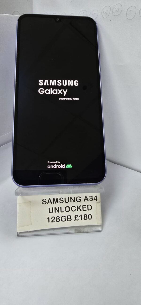 Samsung A34, unlocked with 128GB storage